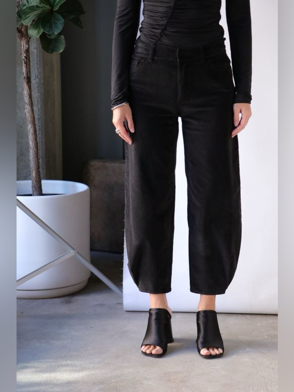 Tibi Stretch Velveteen Brancusi Pant